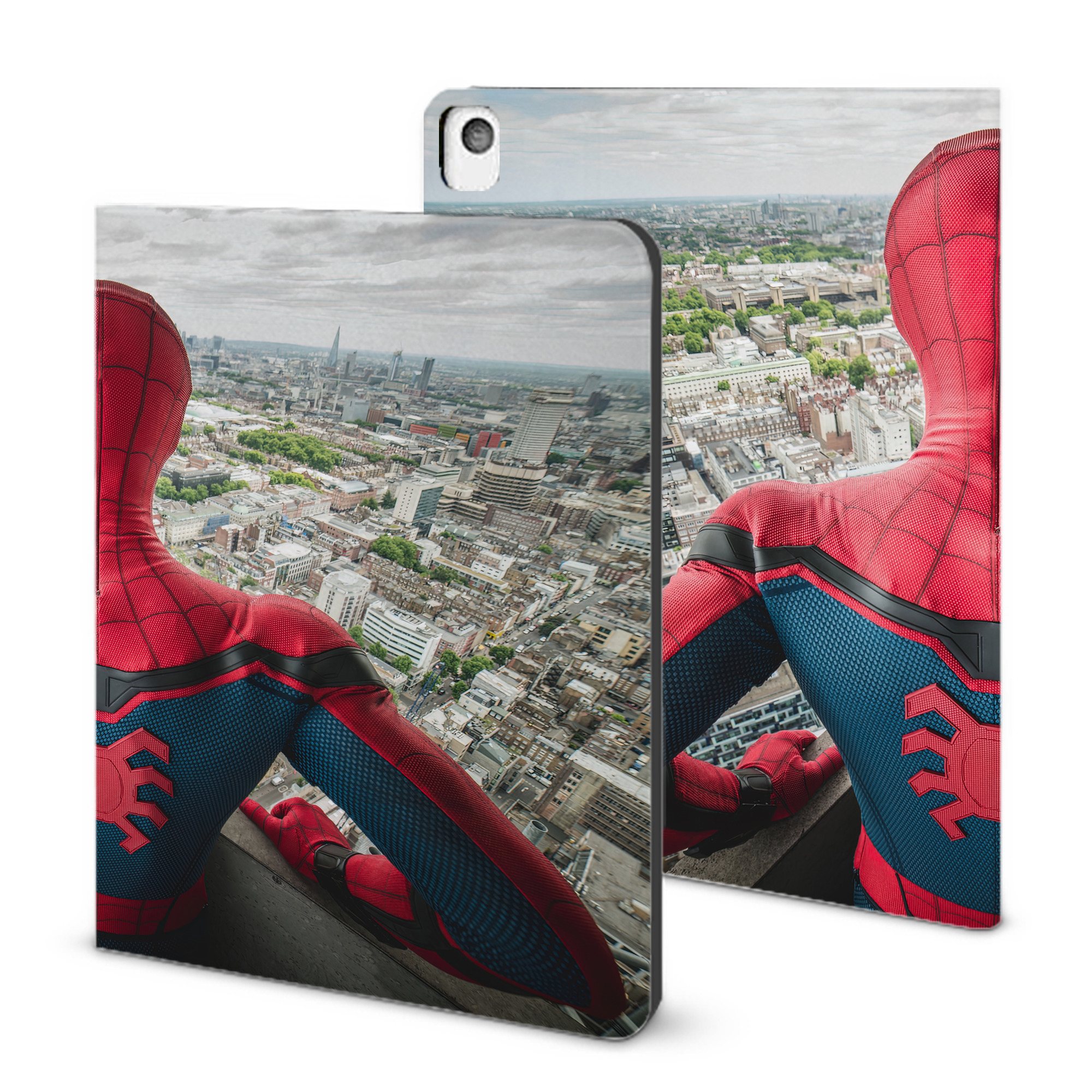 （画像用） Spider Man スパイダーマン IPadケース ペンホルダー付き ブックスタイルデザイン